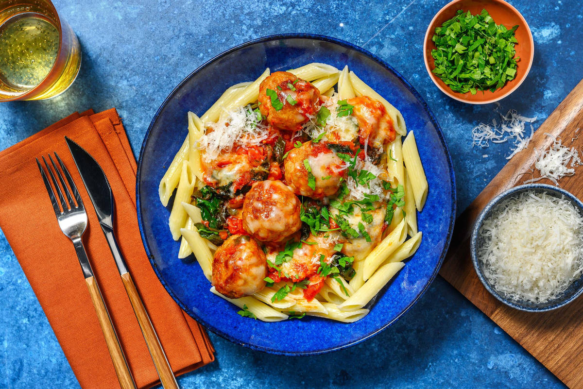 Italian Chicken Meatballs in Sauce