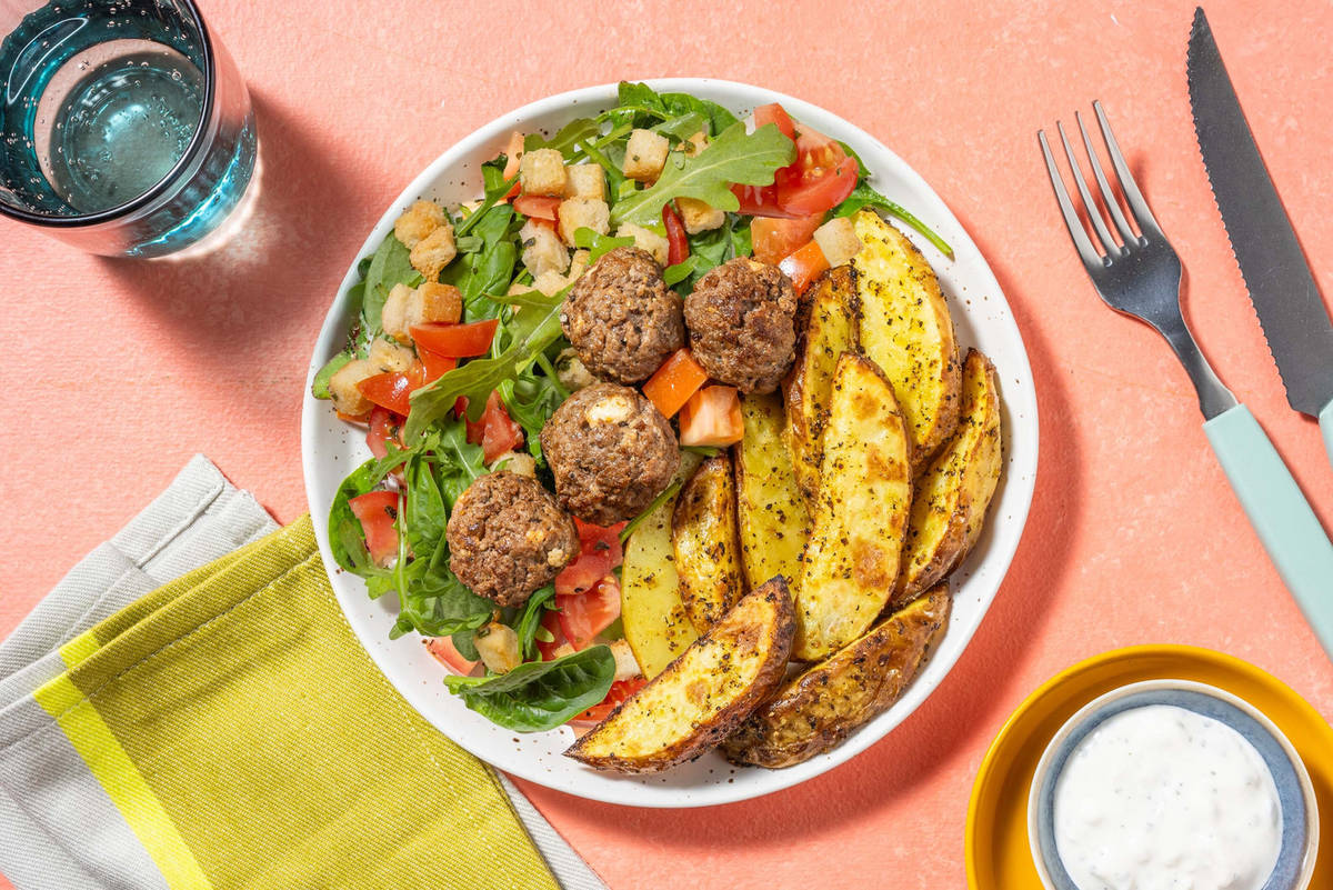 Aegean Sea-Inspired Feta Meatballs