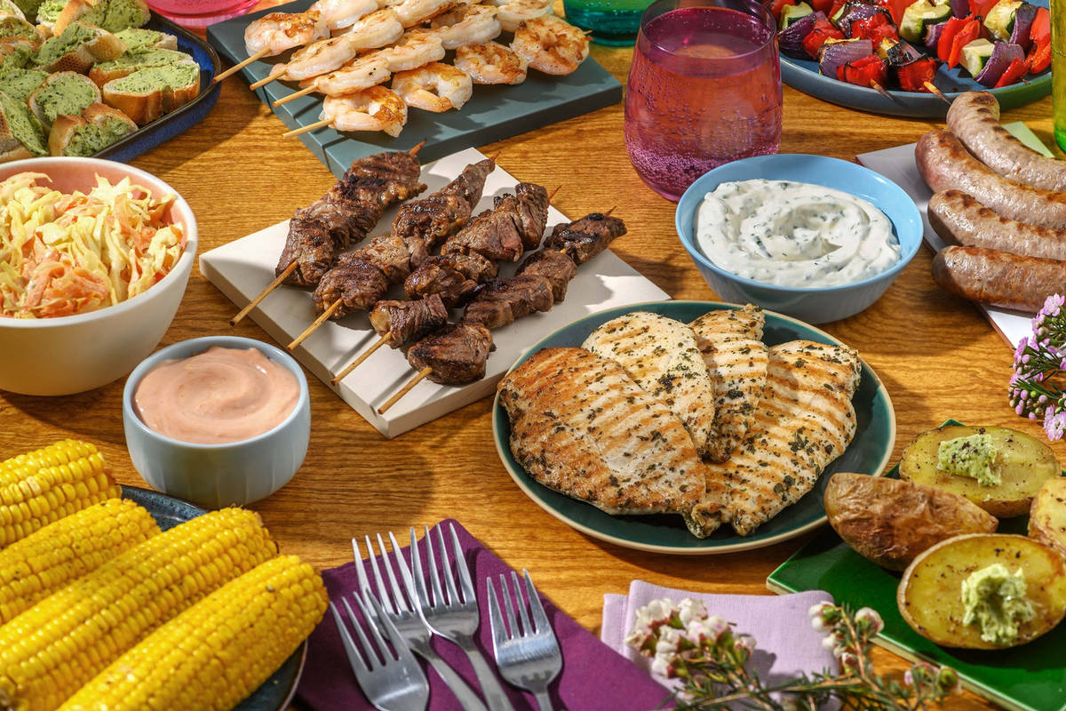 BBQ box met runderspies en garnalen