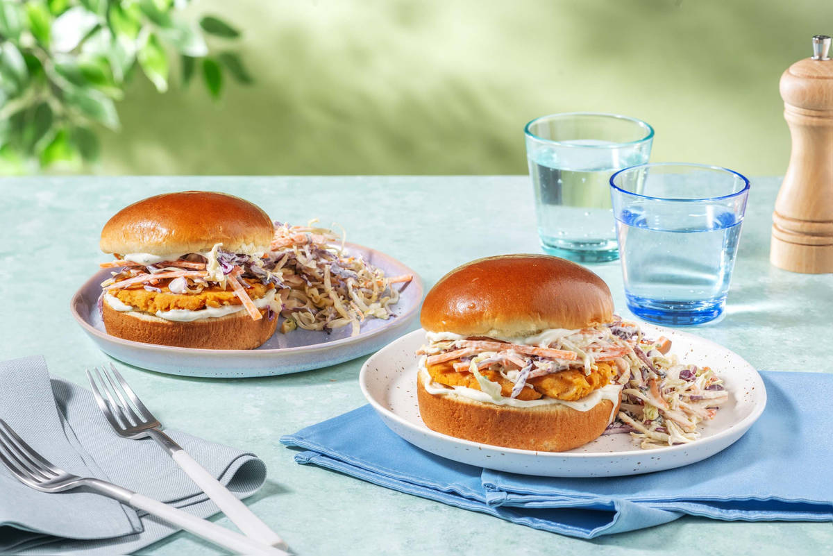 Buffalo Chickpea Salad Sandwich