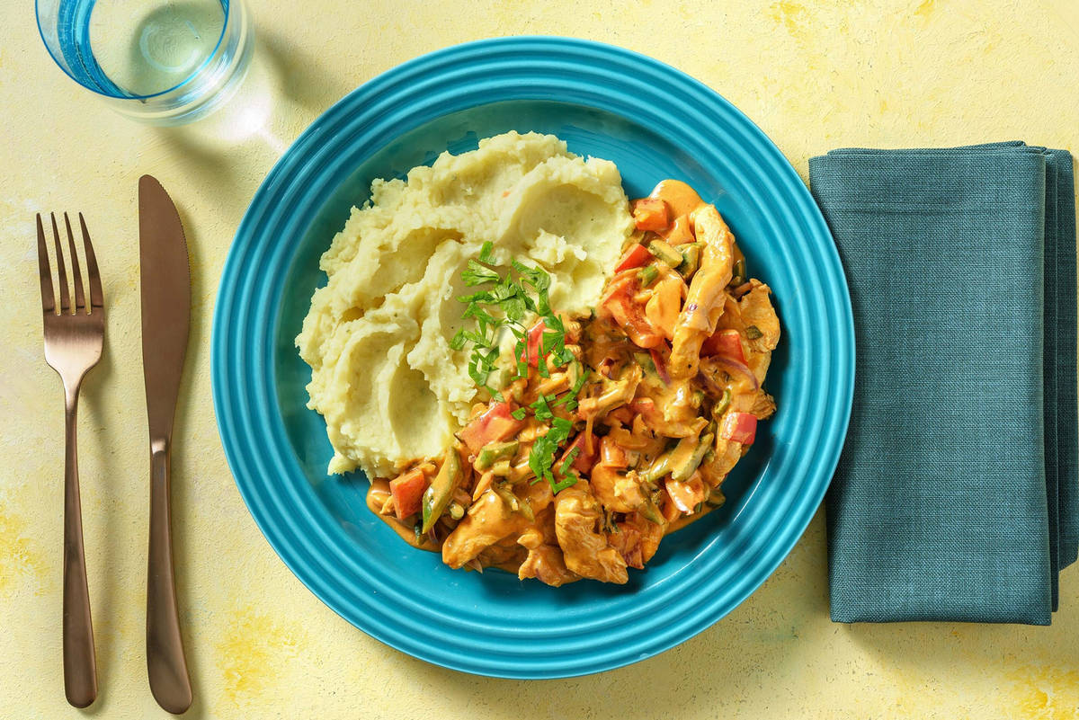 Hähnchengulasch mit Paprikagemüse
