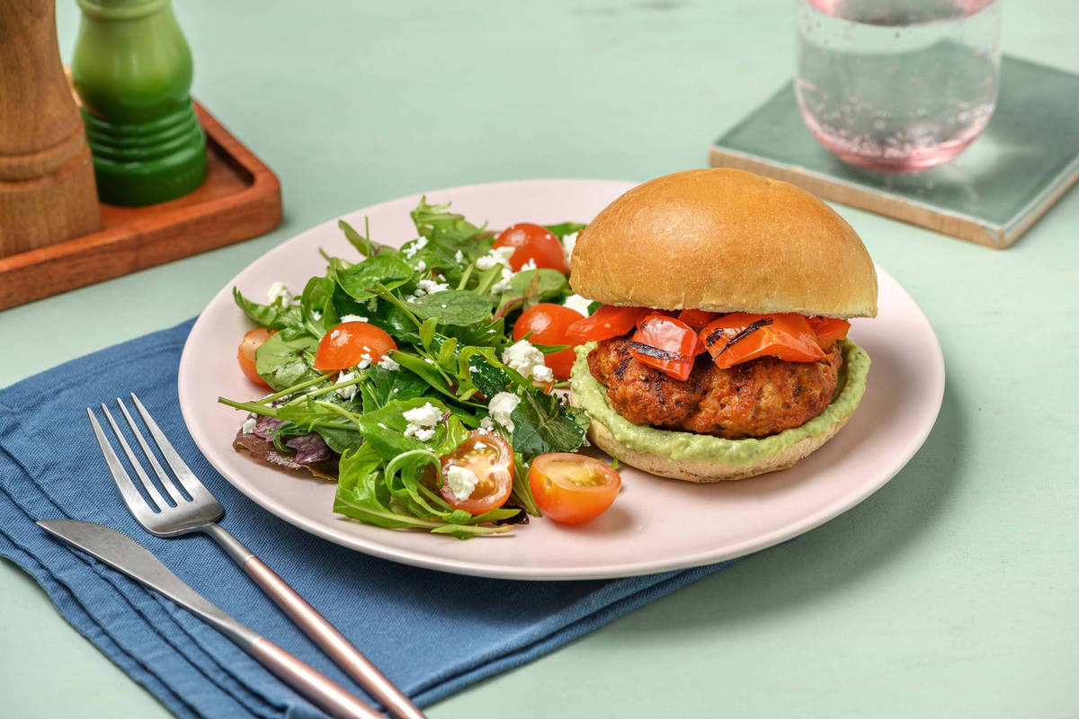 Grilled Pepper Chorizo Burgers
