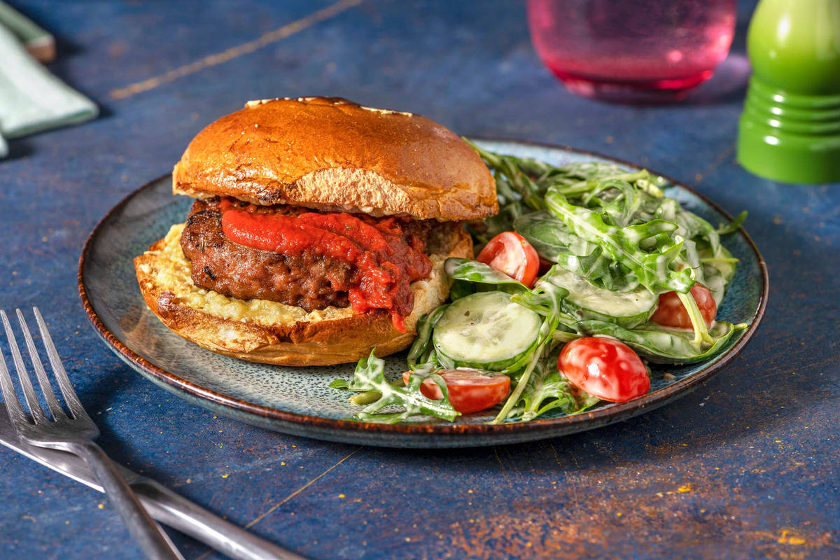 Cheesy Italian Beyond Meat® Burger
