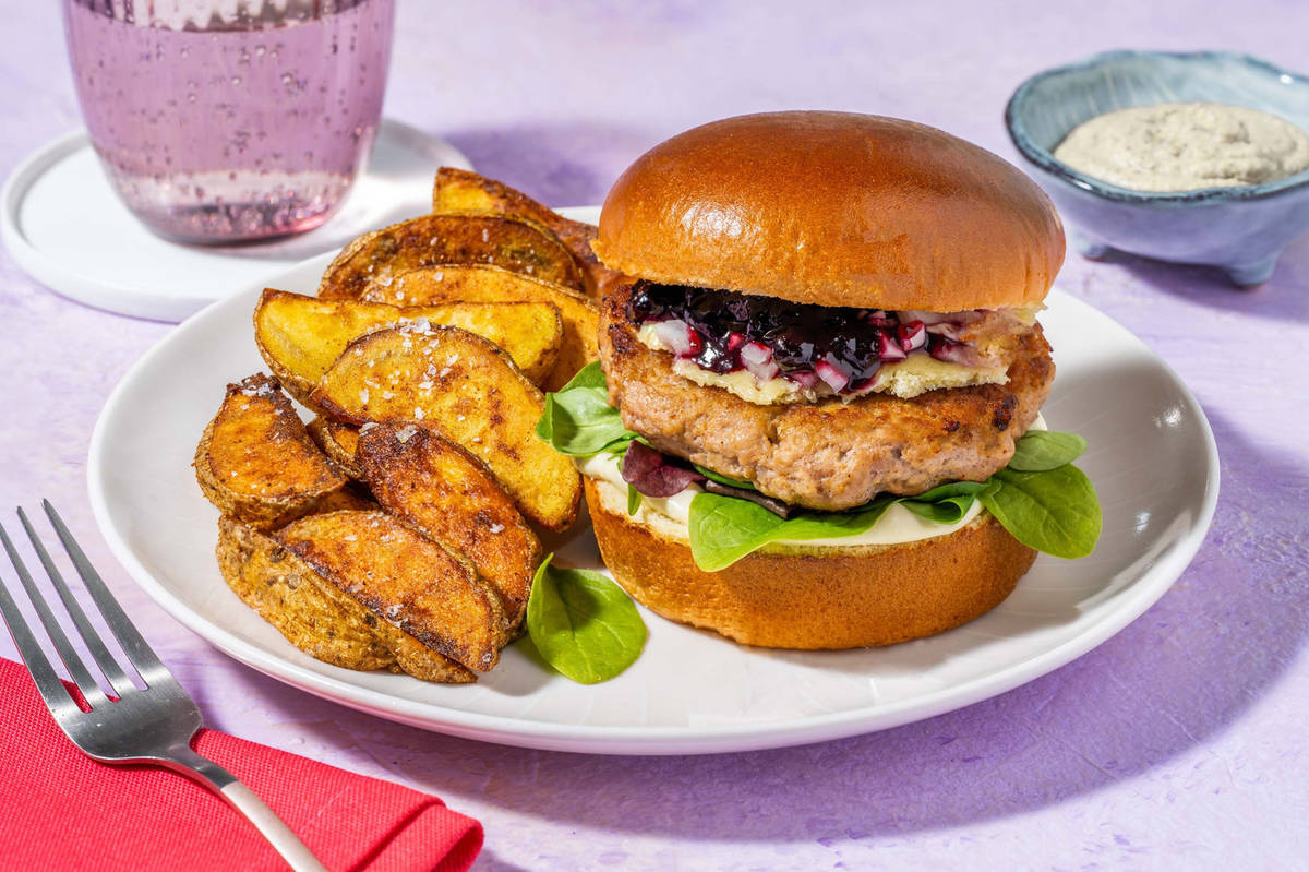 St.Jean Baptiste Cheesy Blueberry Burgers