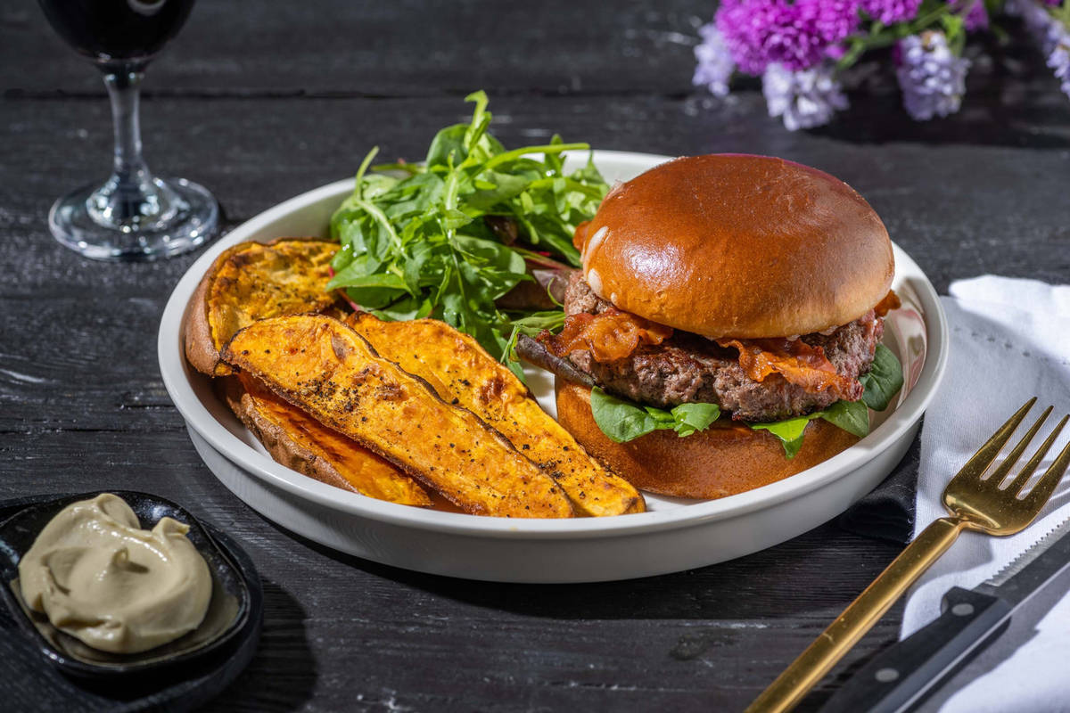 Maple-Bacon Bison Burgers