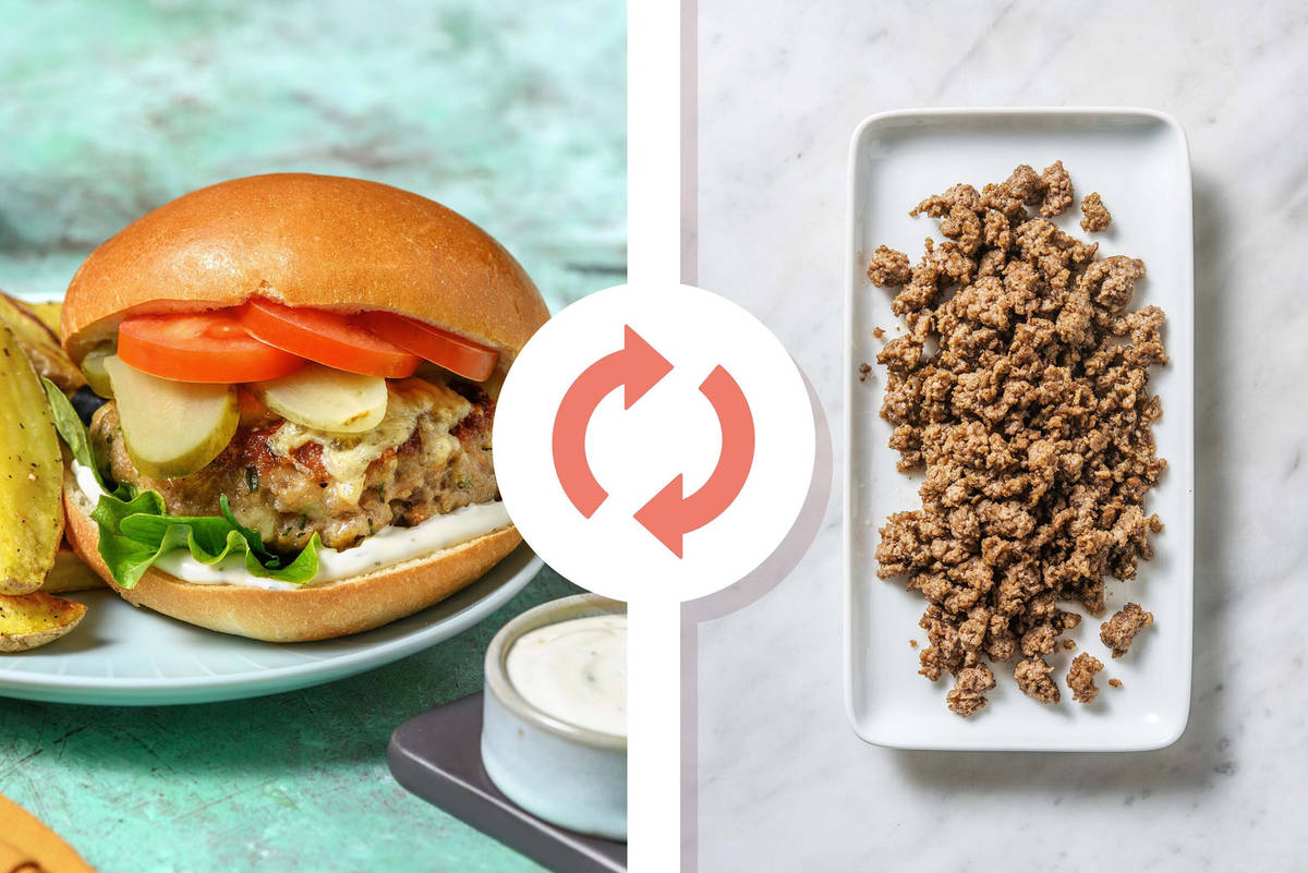 Cheddar Ranch Ground Beef Burgers