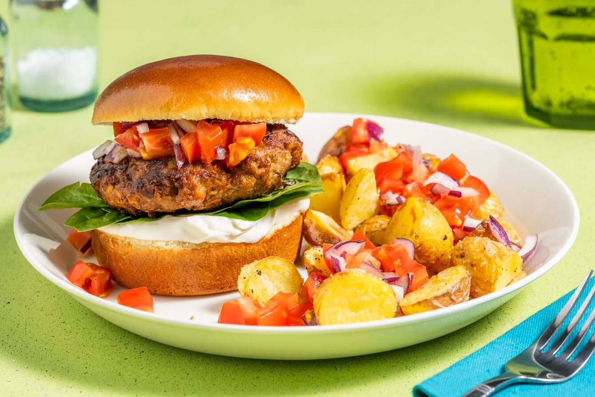 Lightened-Up Salsa Turkey Burgers
