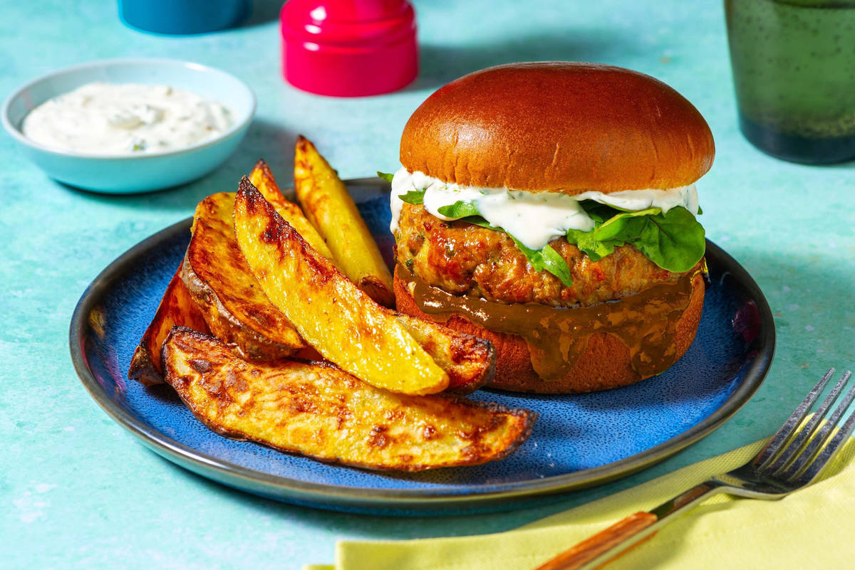Indian-Spiced Pork Burgers