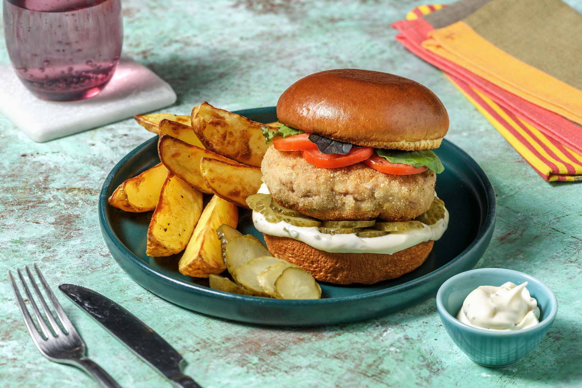 Breaded Pork Ranch Burgers