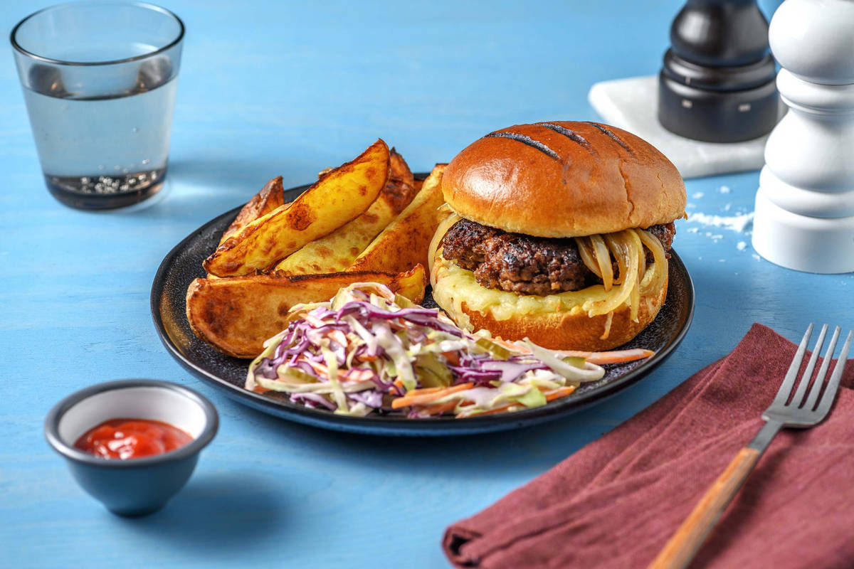 Grilled Beef and Pork Patty Melts