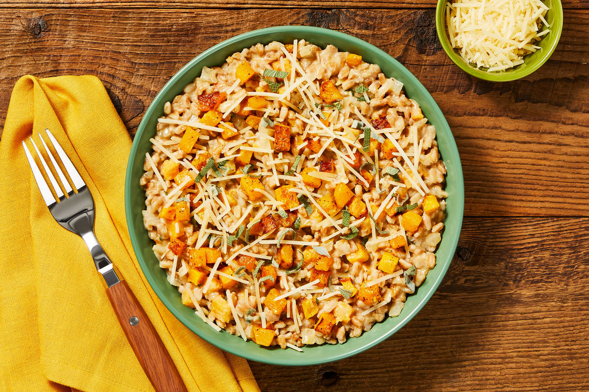 Squash & Chicken Sausage Farrotto