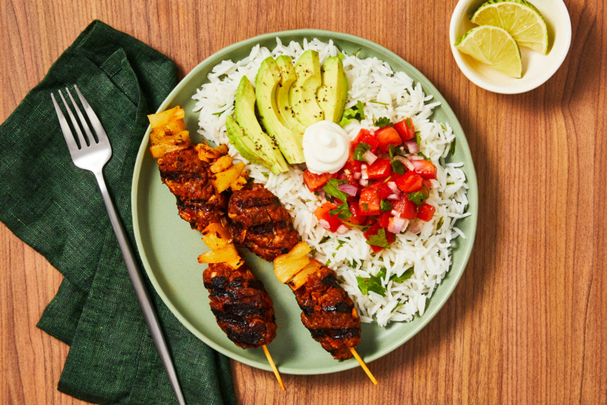 Grilled Chorizo and Pineapple Skewers