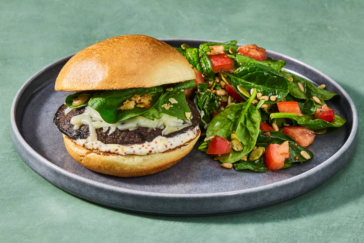 Mushroom Chicken Breast and Mozza Burgers