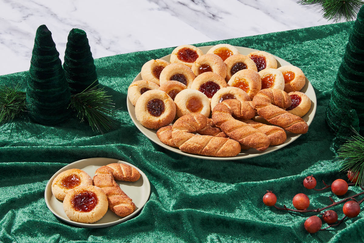 Candy Cane & Thumbprint Cookies