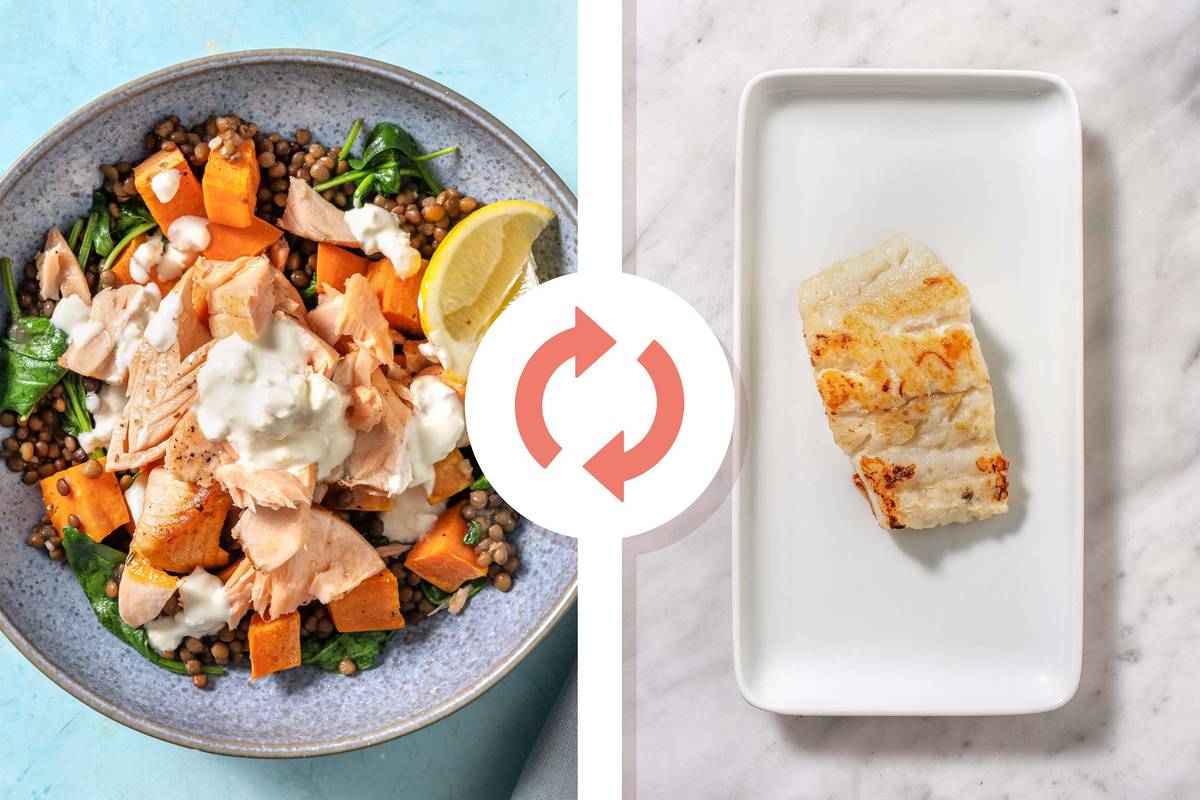 Bols de barramundi et de lentilles citronnées faibles en glucides