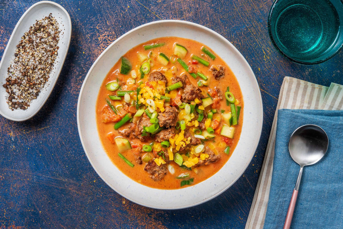 Soupe style burger au fromage