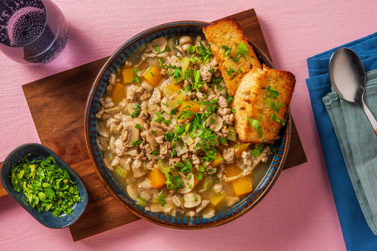 Ragoût de porc et de champignons