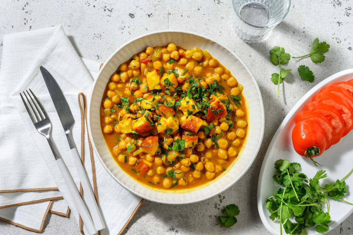 Smart Tofu, Chicken and Chickpea Curry