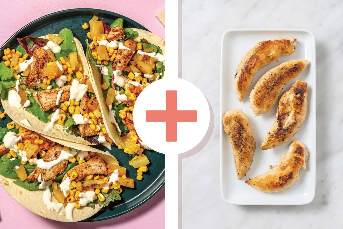 Quick Double Caribbean-Spiced Chicken Tacos
