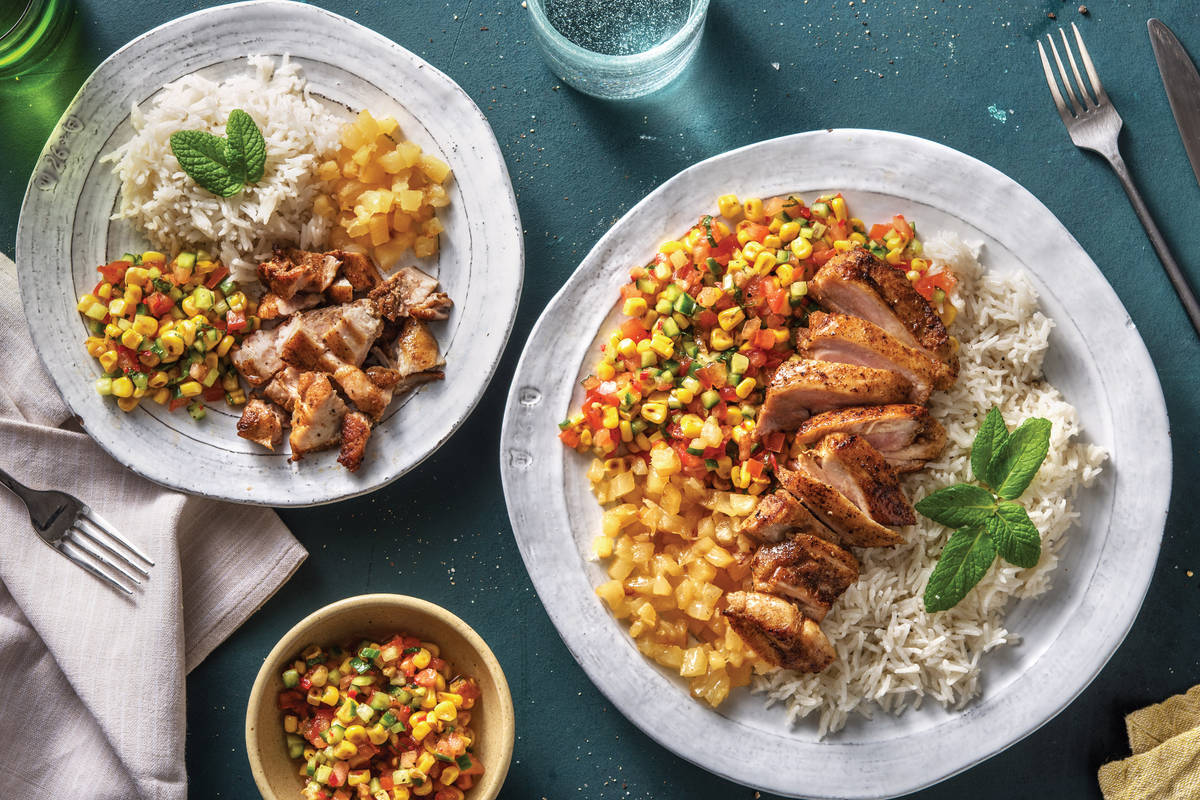 Caribbean Chicken & Coconut Rice