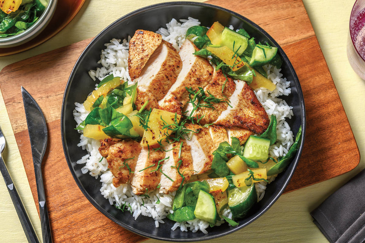 Caribbean Chicken & Coconut Rice