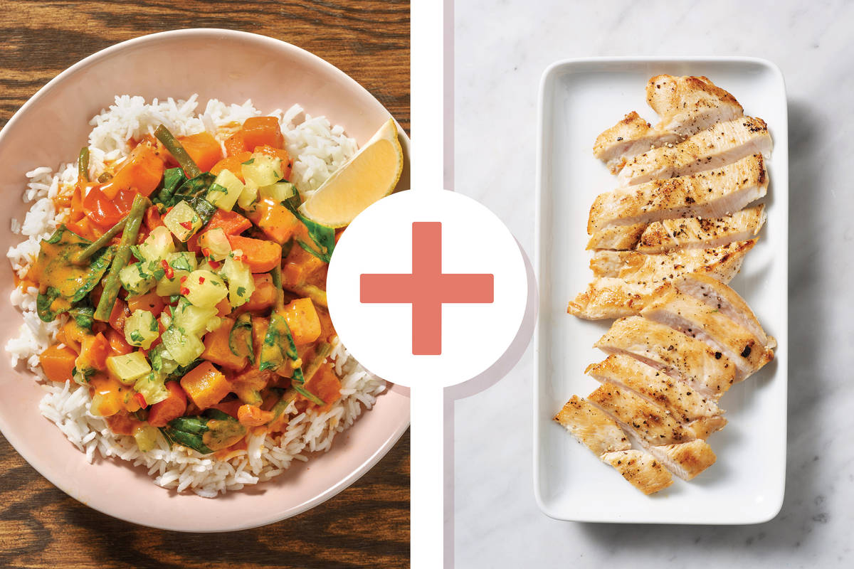 Caribbean Coconut Chicken & Veggie Curry
