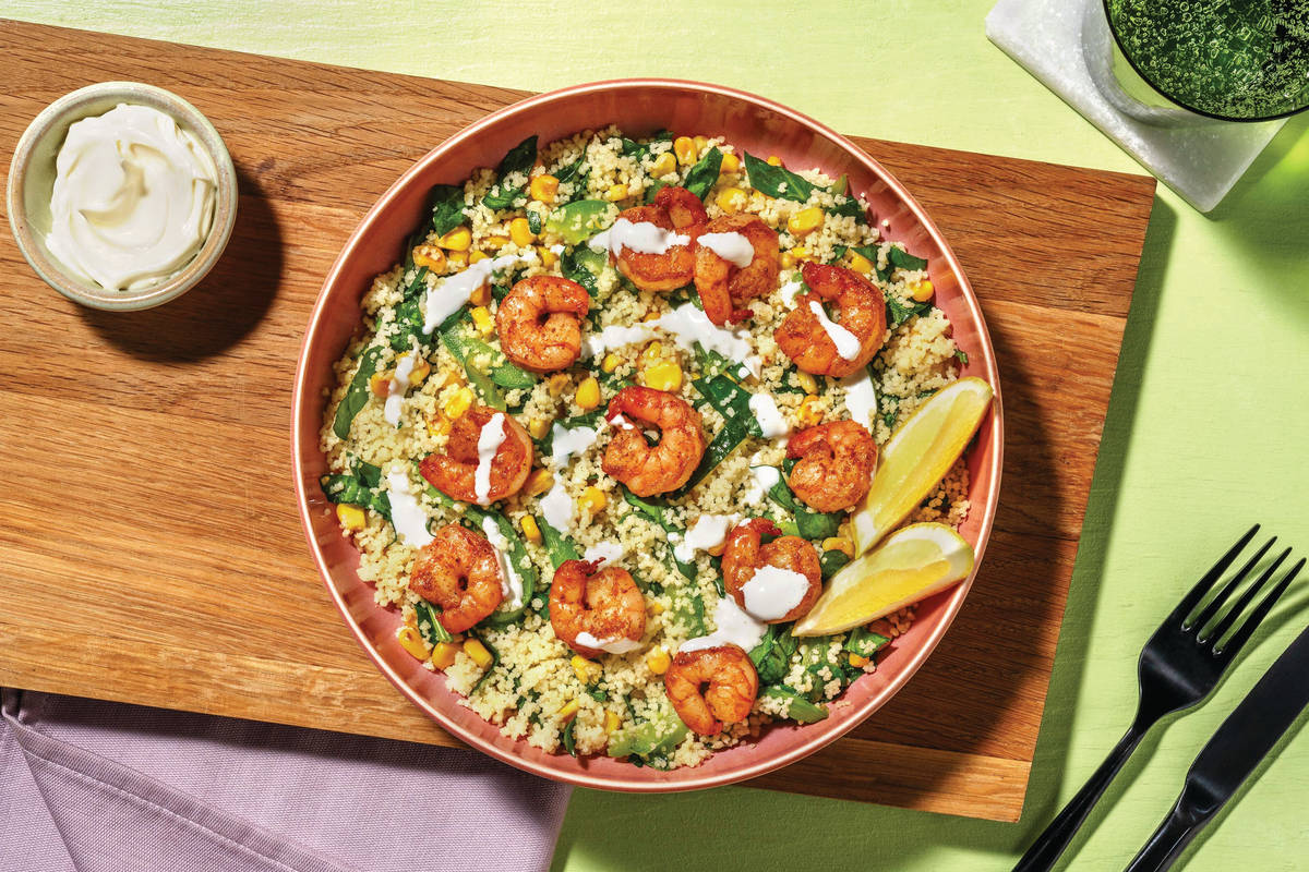 Caribbean Prawns & Couscous