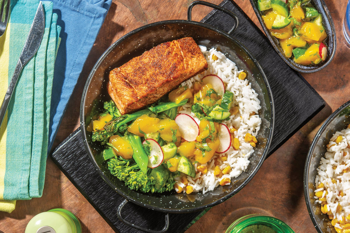 Caribbean Salmon & Mango Salsa