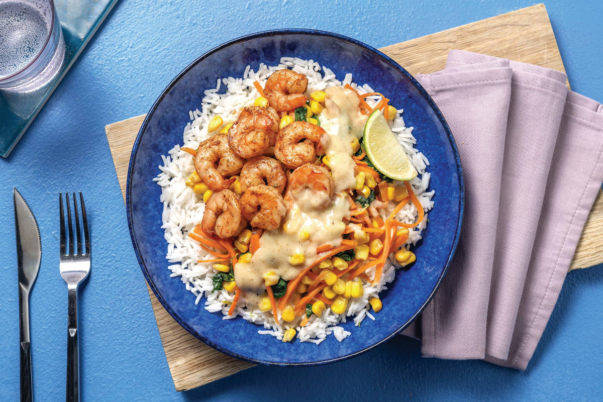 Caribbean-Spiced Prawns & Coconut Sauce