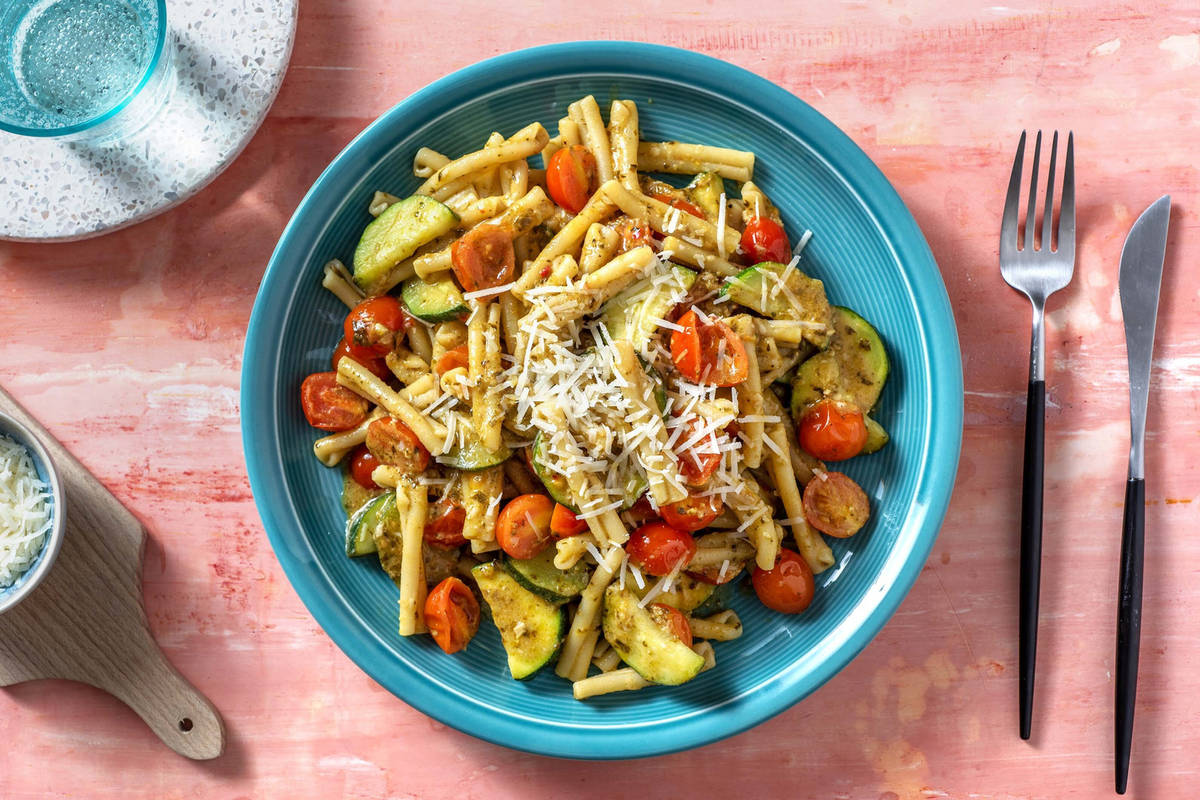 Casarecce met pesto en courgette