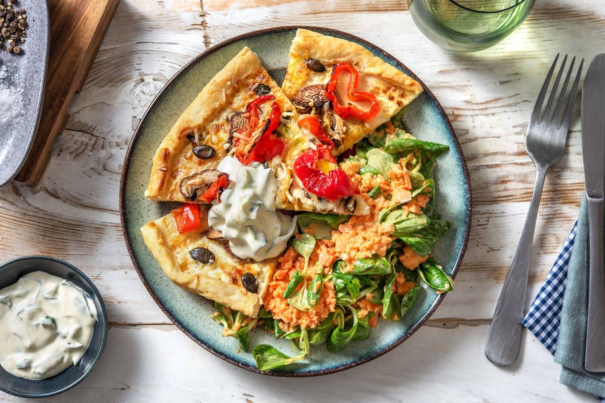 Paprika-Champignon-Galette