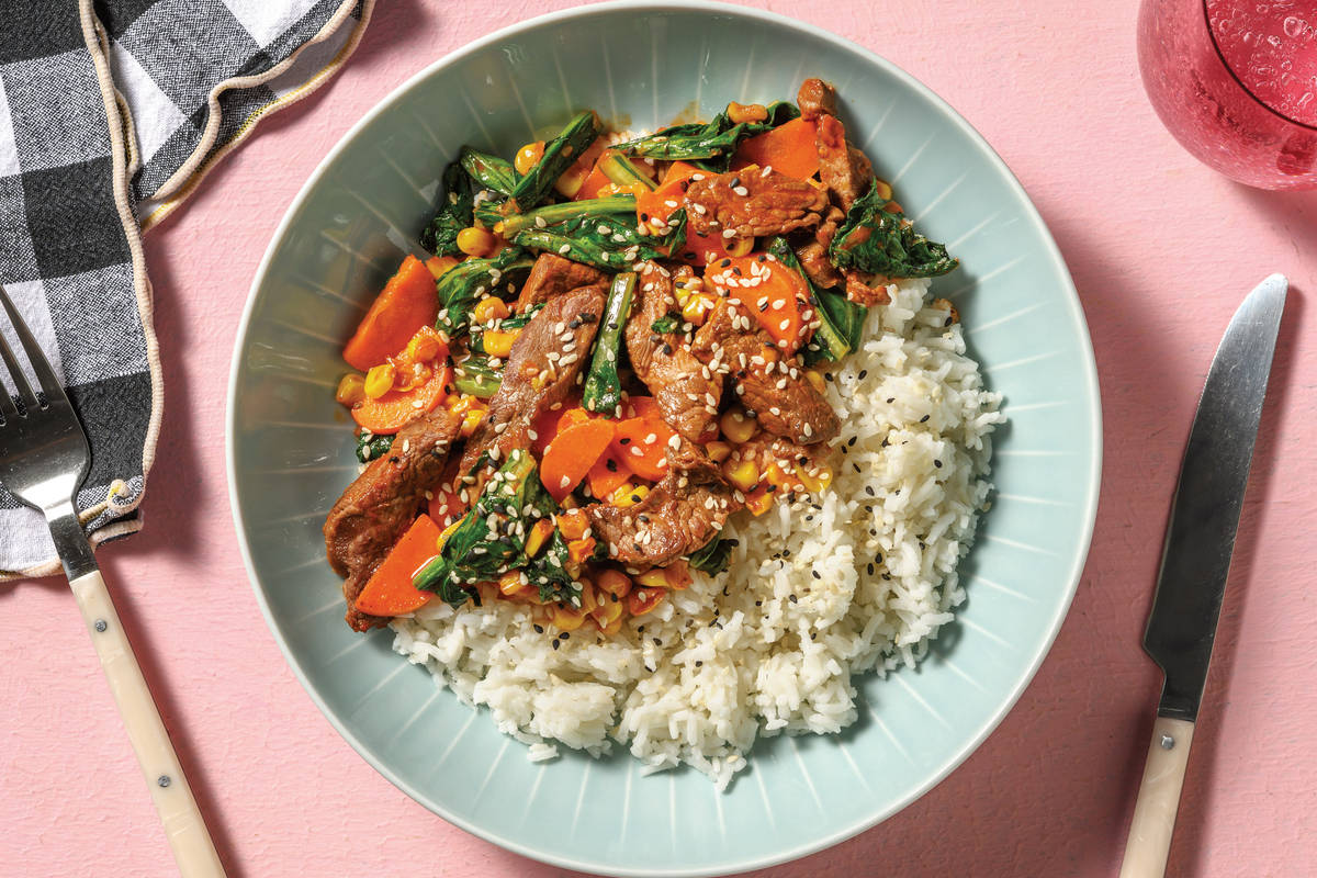 Quick Char Siu Beef & Veggie Stir-Fry