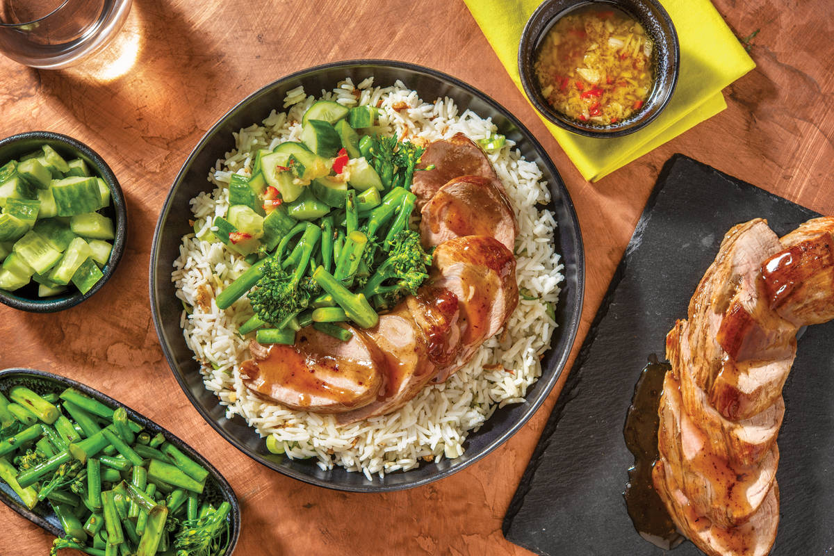 Char Siu Pork & Sesame Soy Greens