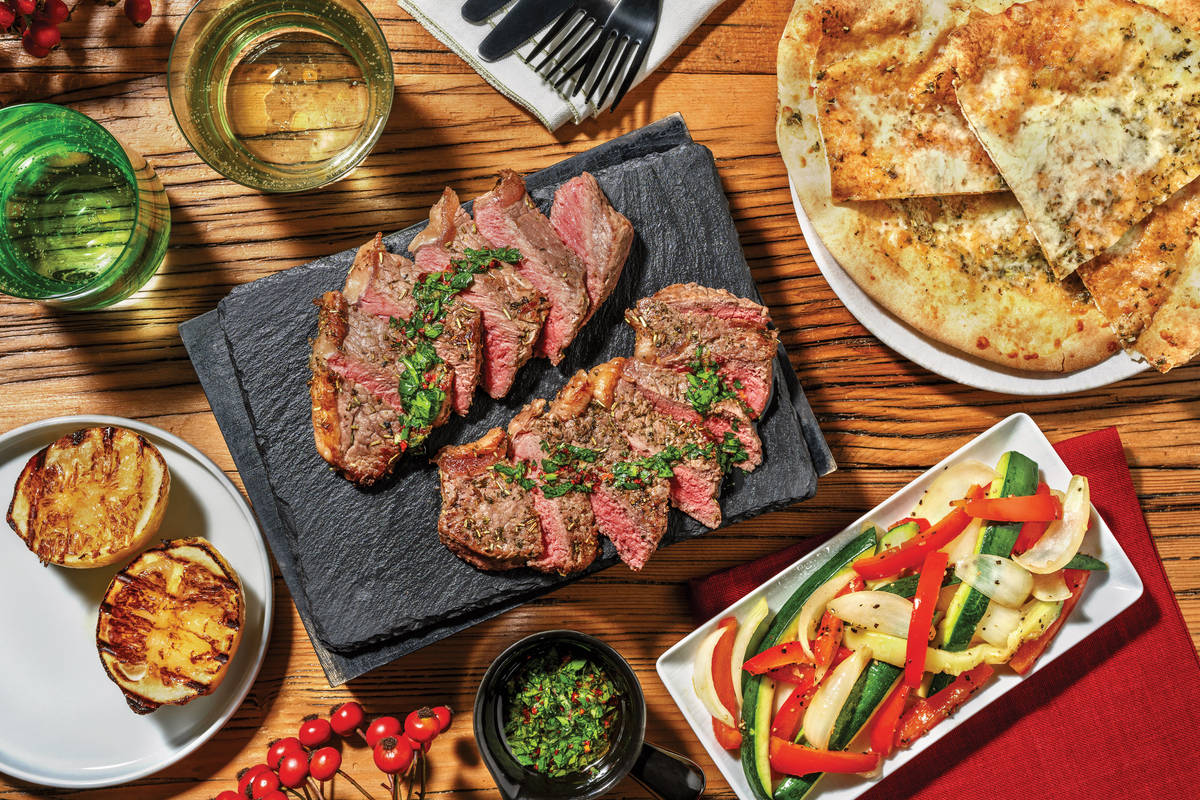 Chargrilled Chimichurri Beef & Grilled Veggie Salad