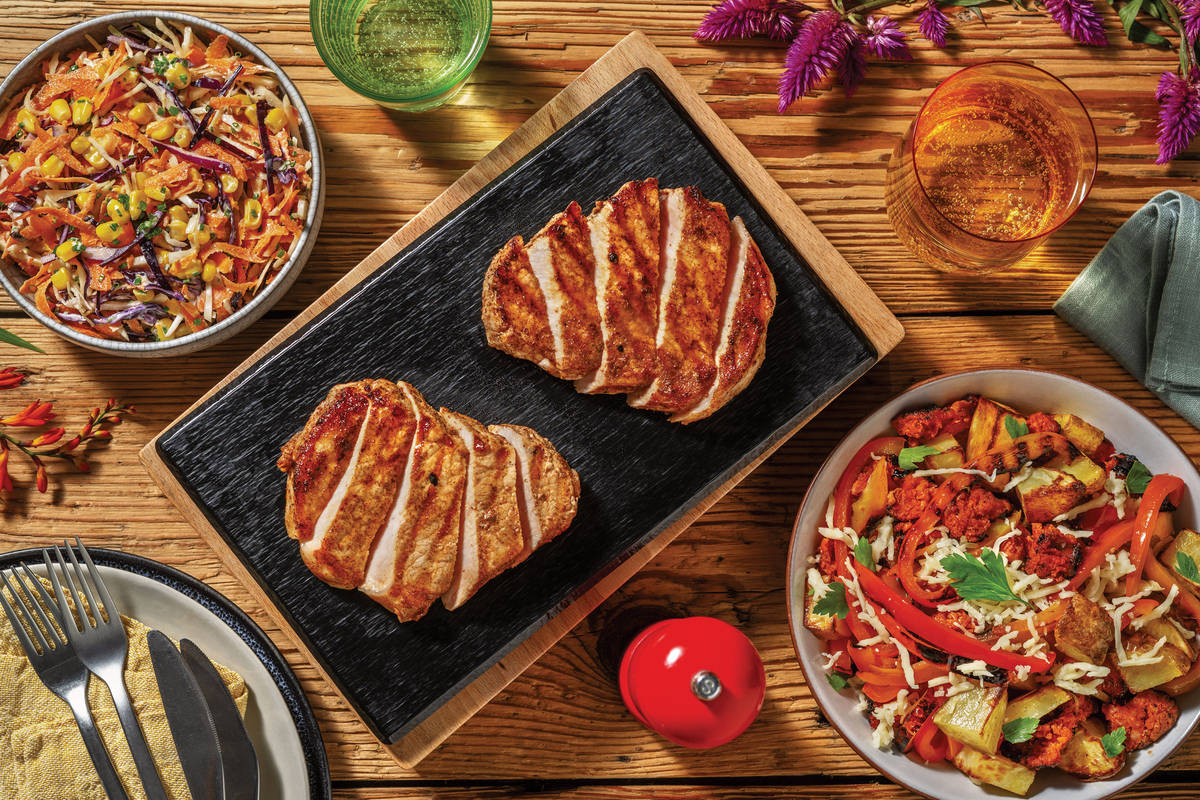 Chargrilled Peri Peri Pork & Creamy Corn Slaw
