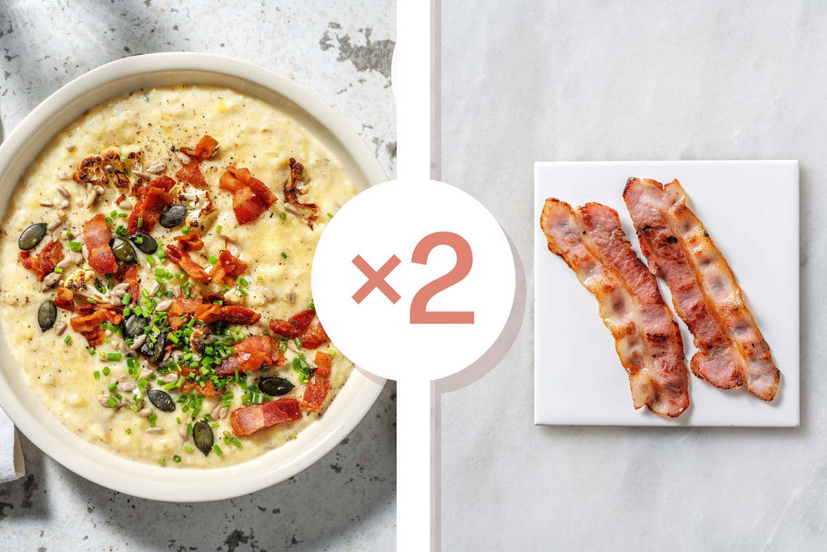 Carb Smart Creamy Double Bacon-Cauliflower Chowder