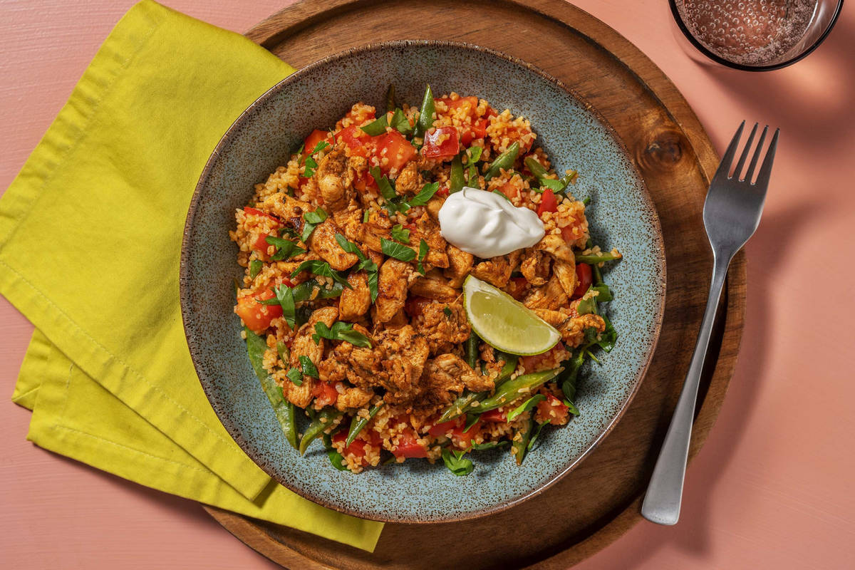 Kipshoarma met frisse tabouleh