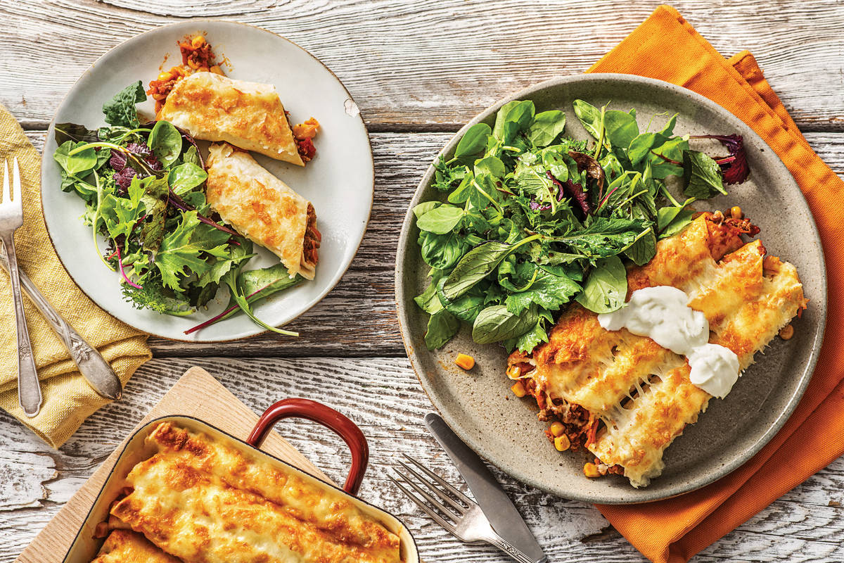 Cheat's Beef & Corn Enchiladas