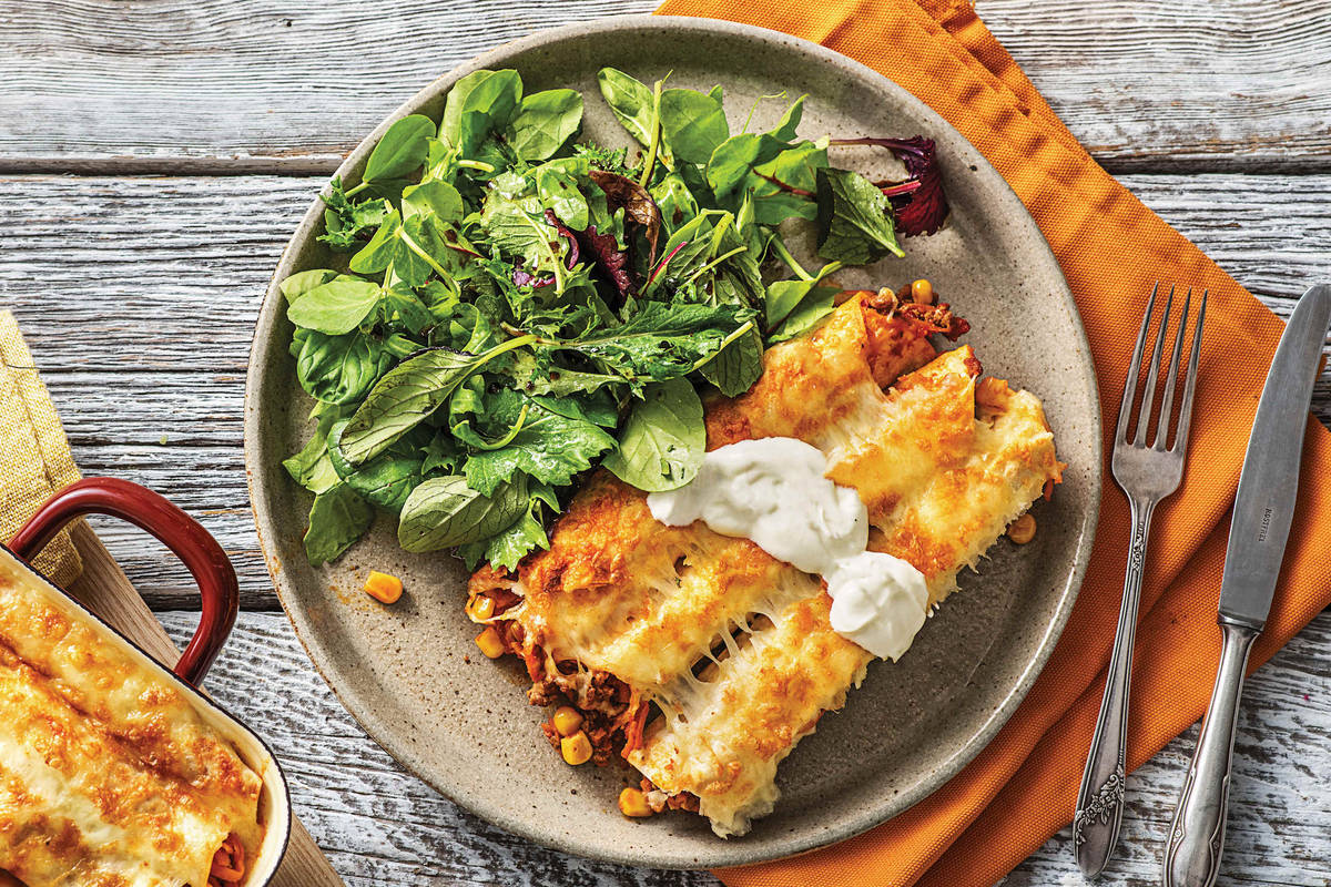 Cheat's Beef & Corn Enchiladas