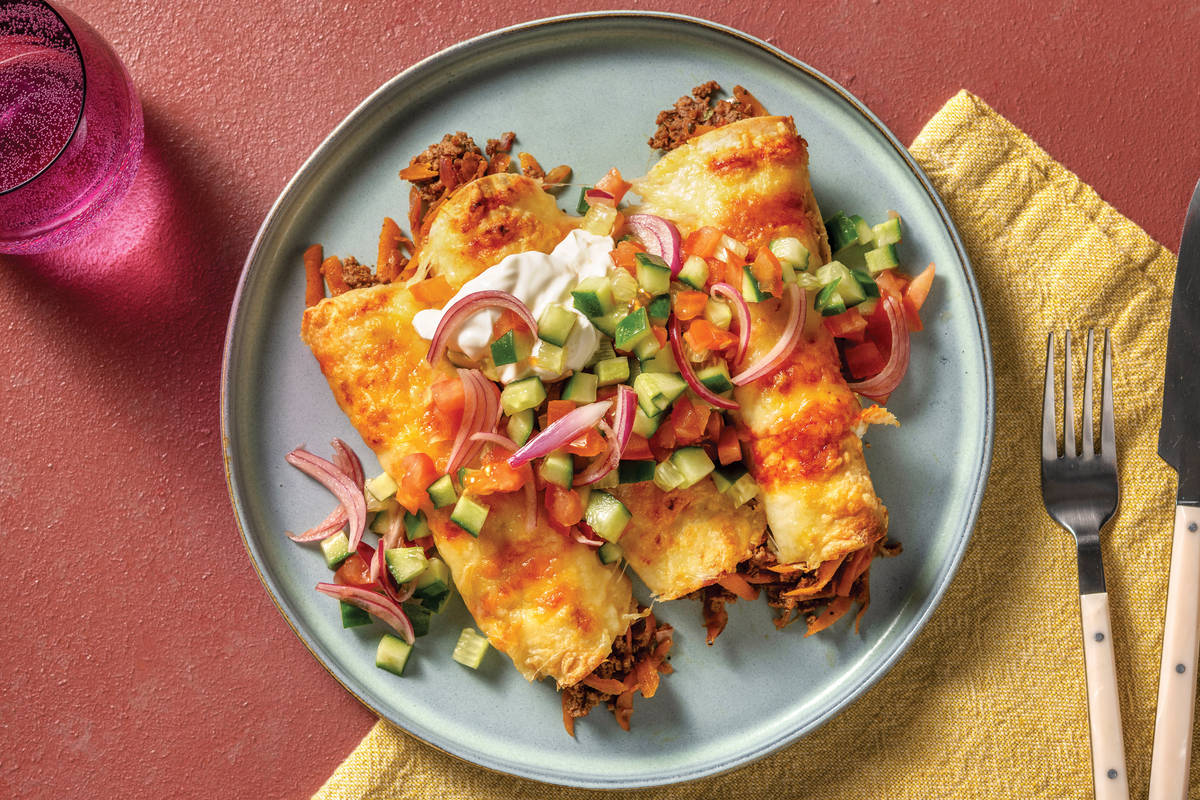 Mexican-Spiced Beef Enchiladas