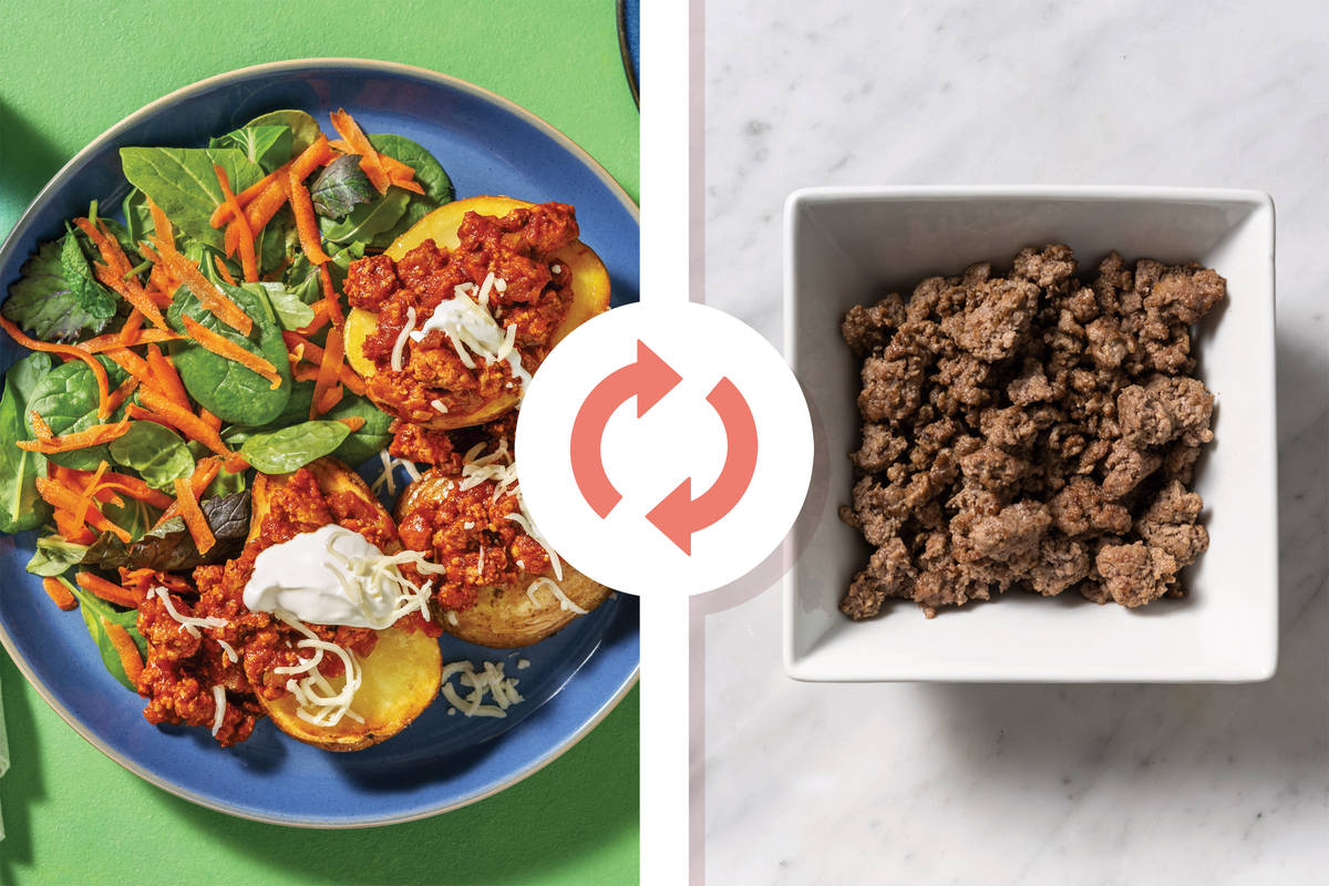 Cheat's Loaded Plant-Based Mince Jacket Potatoes