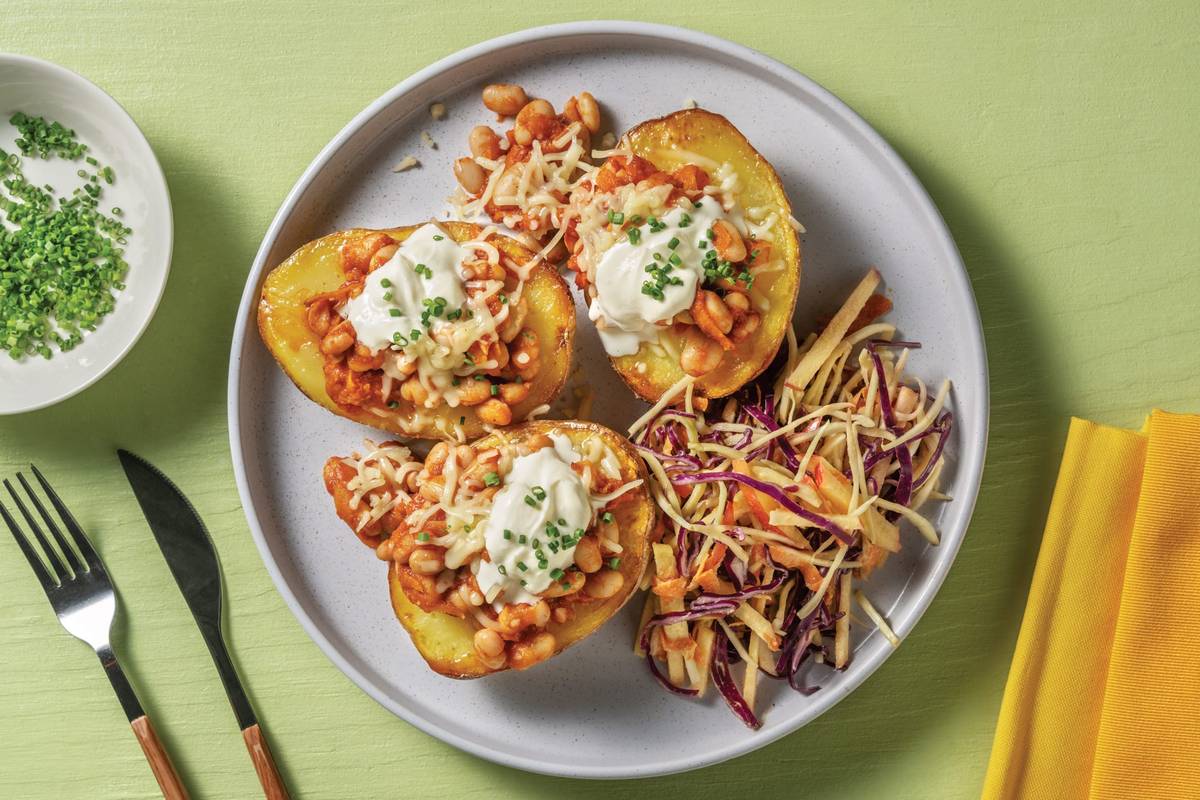 Cheat's Plant-Based Mince & Loaded Jacket Potatoes