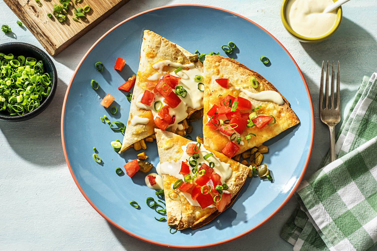 Cheese-Crusted Quesadillas