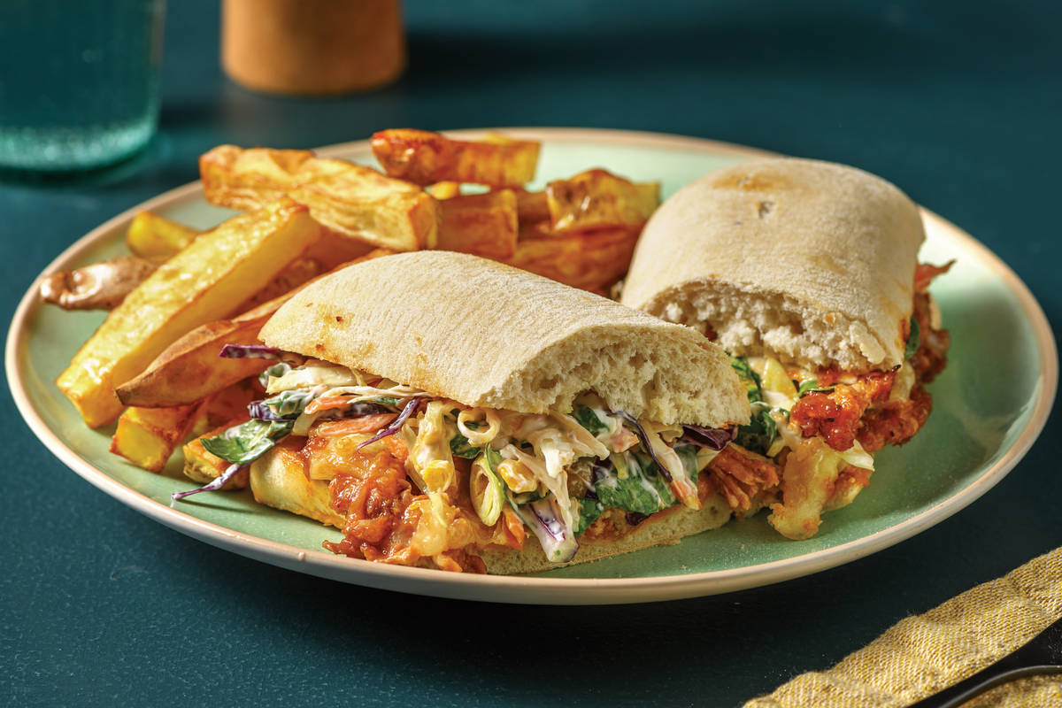 Easy BBQ Pulled Pork Ciabatta