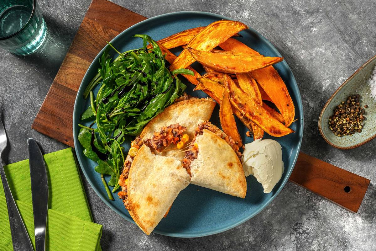 Cheesy Bean Quesadilla