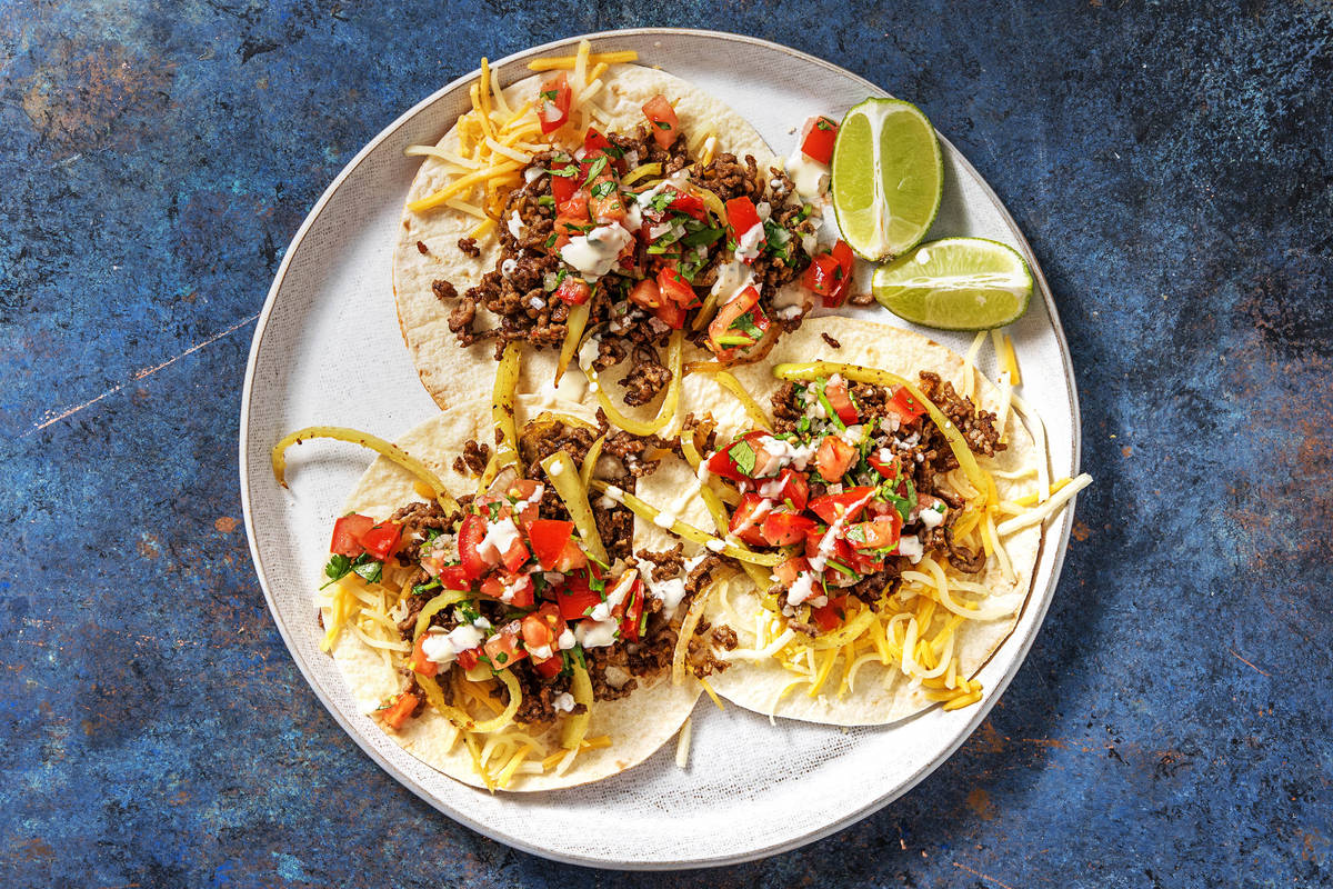 Cheesy Beef Tostadas