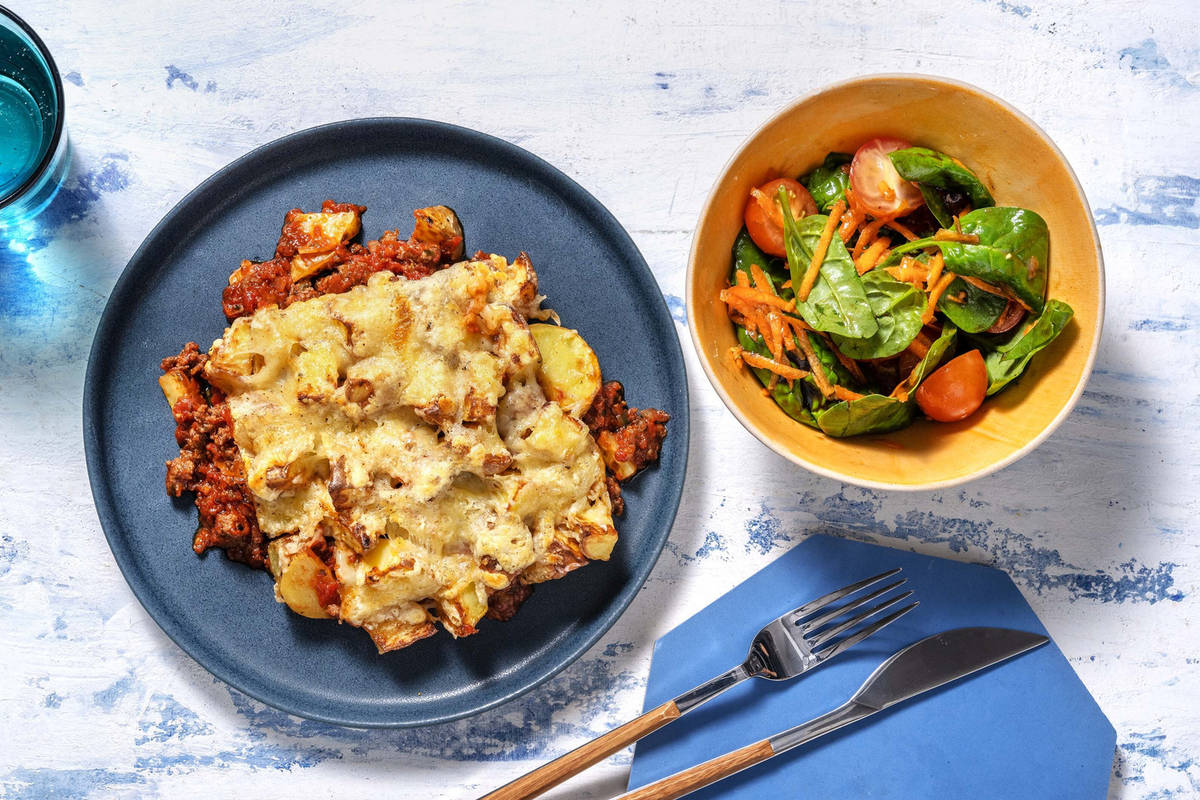Casserole gratinée aux pommes de terre et au bœuf