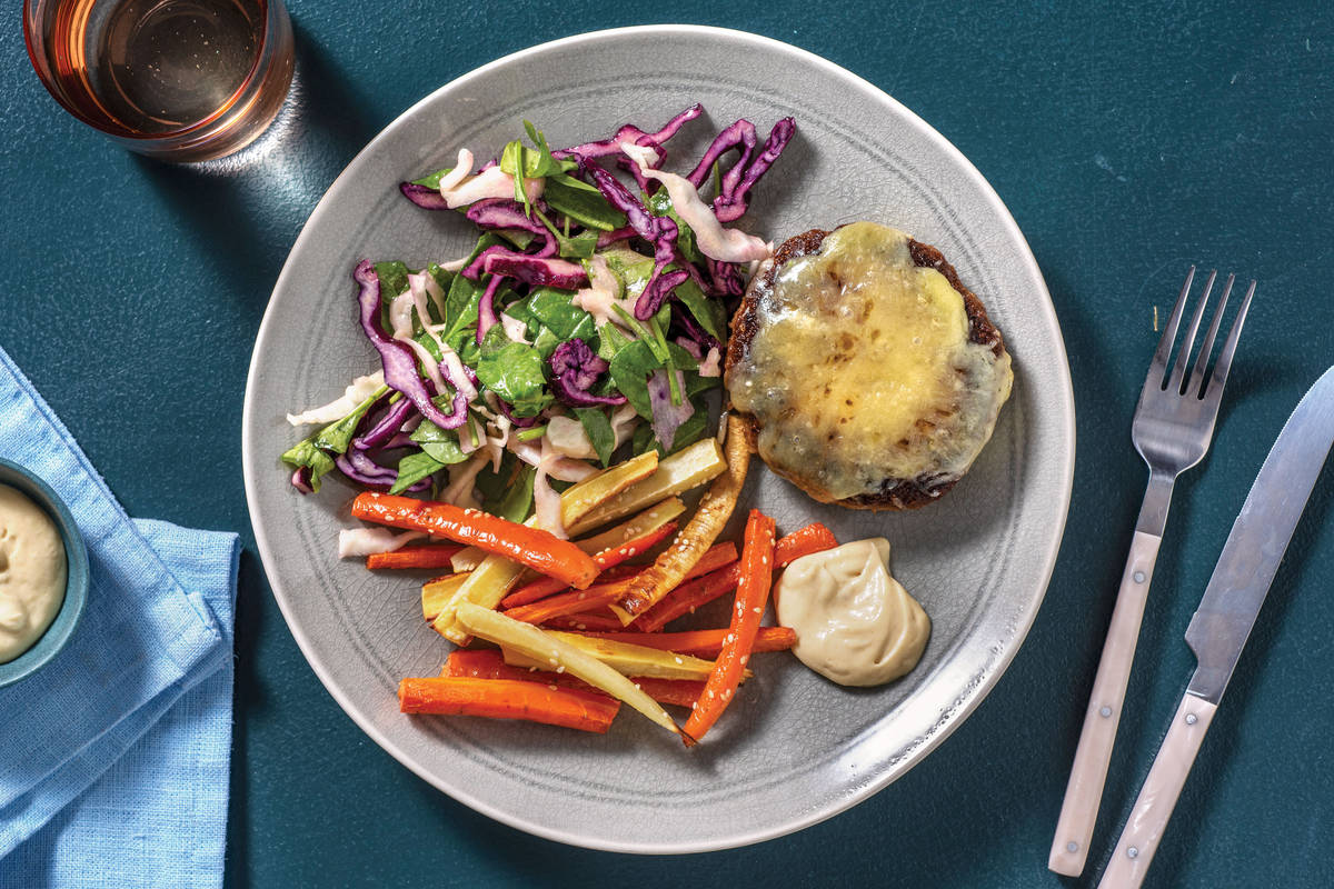Cheesy Bunless Beef Burgers