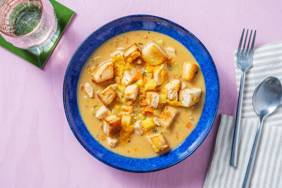 Chaudrée de poulet fromagée