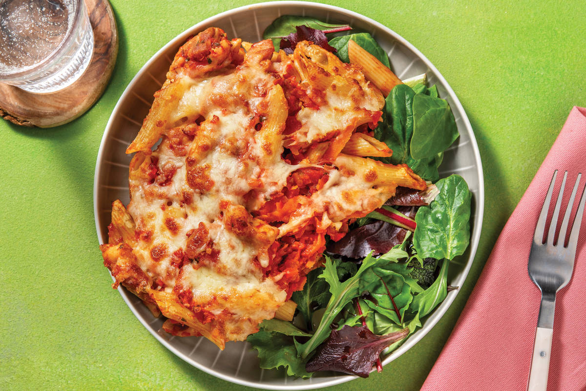 Cheesy Chicken Pasta Bake